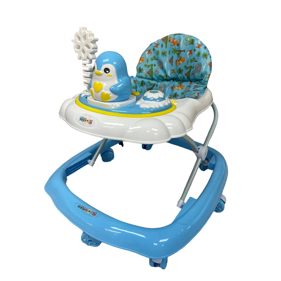 Andador celeste pinguino musical