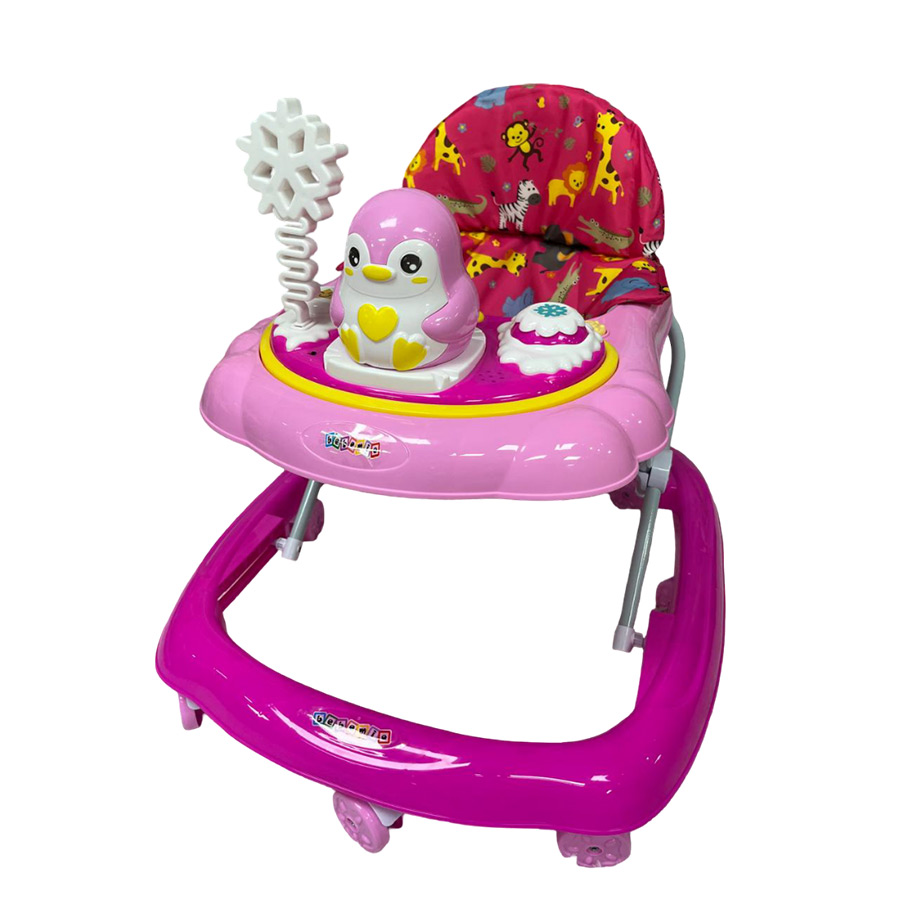 Andador rosado pinguino musical