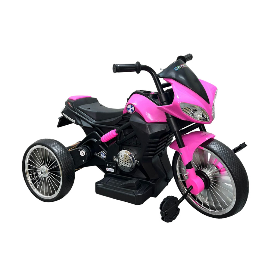 Triciclo de niños tipo moto gp rosado