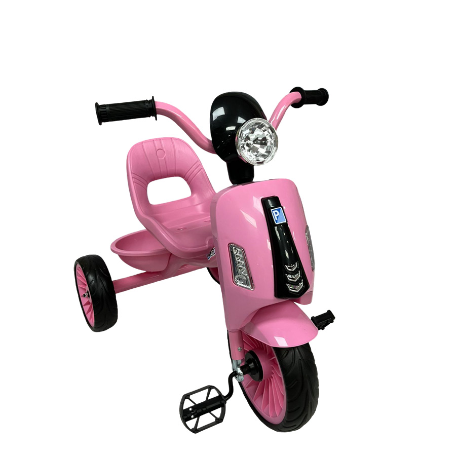 Triciclo rosado infantil tipo vespa