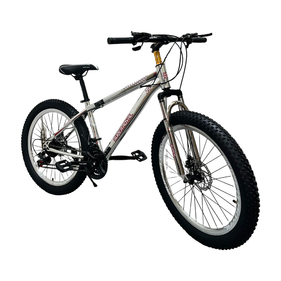 Bicicleta Aro 24 Laser Cromadas Plateado