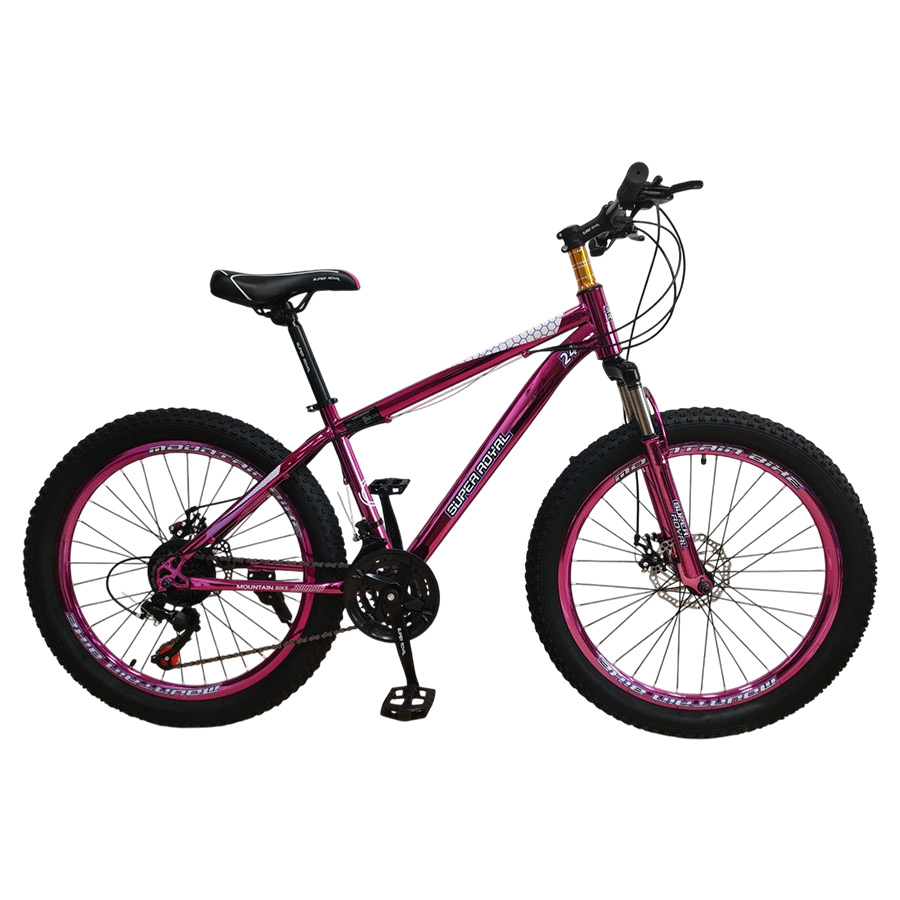 Bicicleta Aro 24 Laser Cromadas Rosada