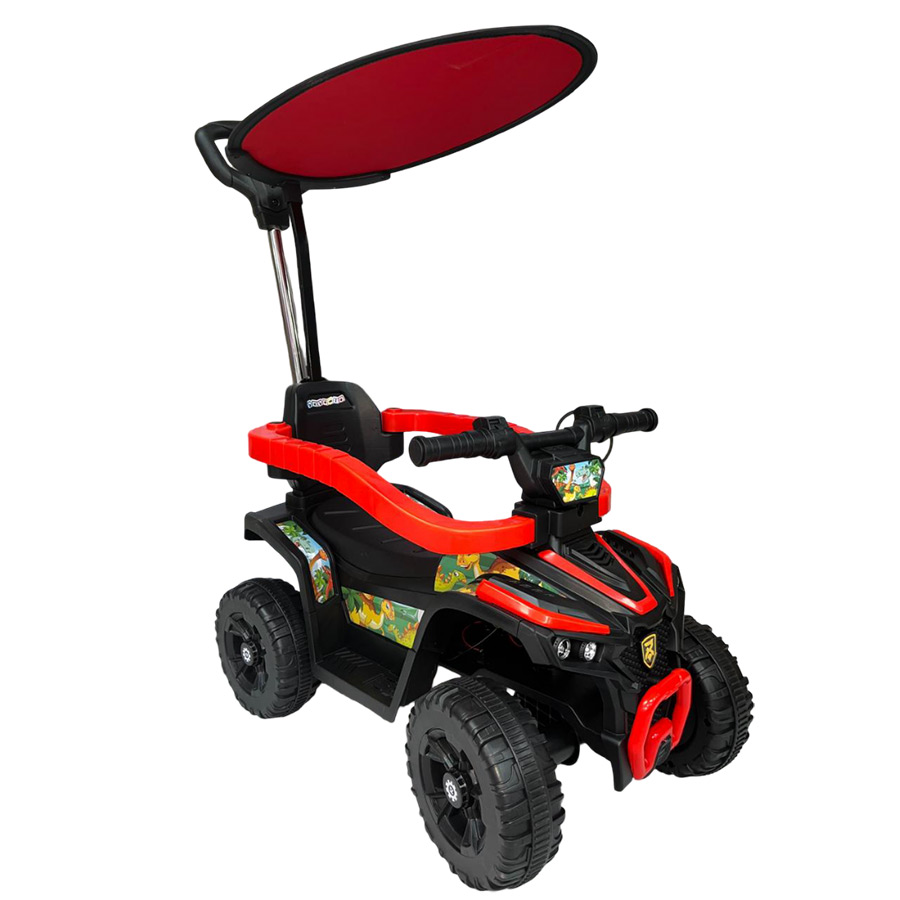Cuadron correpasillo rojo con carpa dirigible con bluetooth