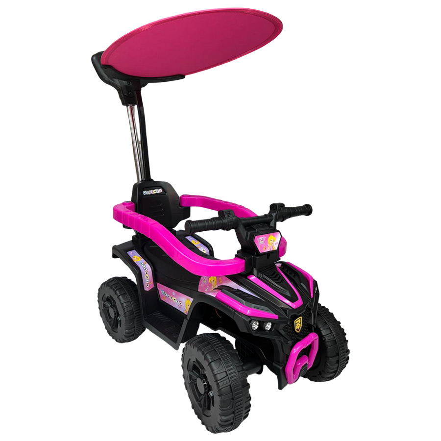 Cuadron correpasillo rosado con carpa dirigible con bluetooth