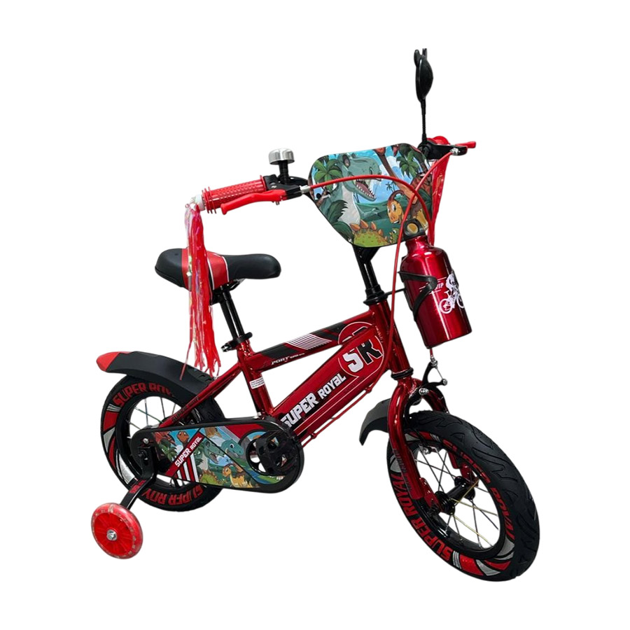 Bicicleta Aro 12 roja Laser con casco