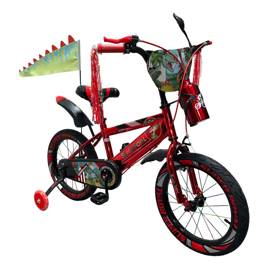 Bicicleta Aro 16 roja Laser con casco